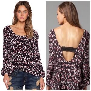Lovers & Friends Open Back Lace Top Starlette blouse